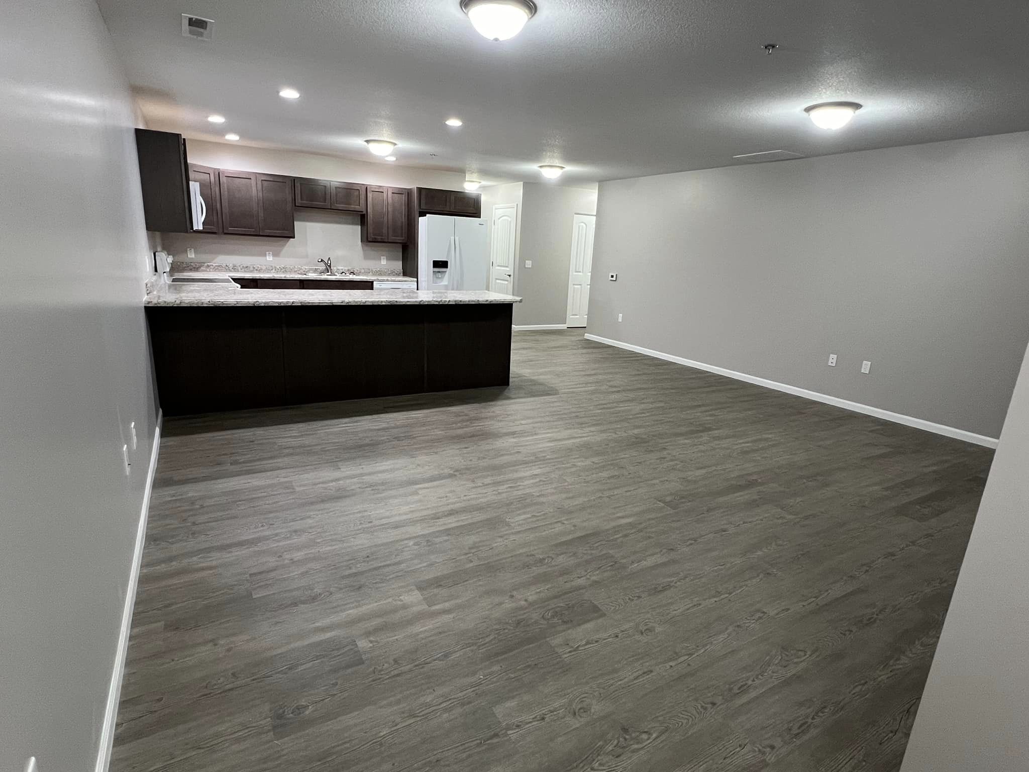 open concept living room and kitchen