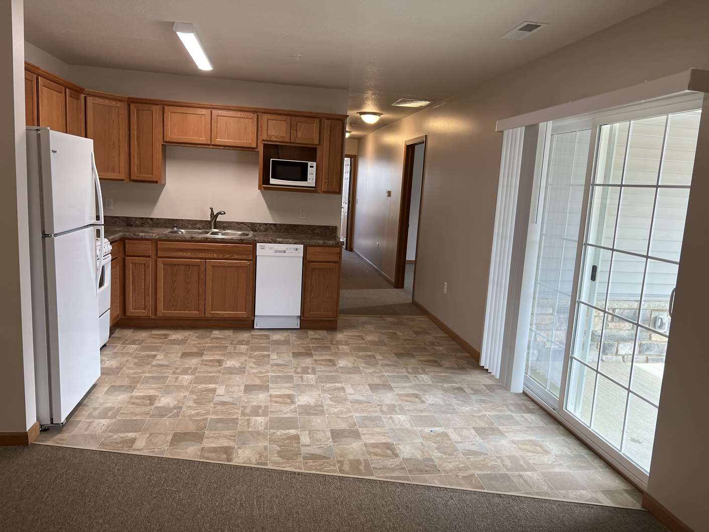 kitchen with patio sliding door