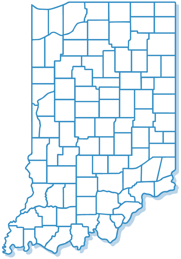 map of Indiana counties