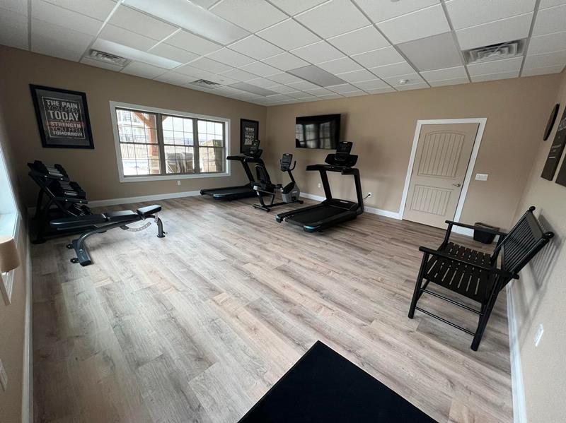 community gym with treadmills and other exercise equipment