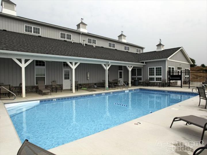 outdoor pool and community building